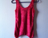 Garter Belt Red Velvet Tank Top. Valentine's Day Lingerie. Form Fit. Petite Small. By September Carolan On Etsy