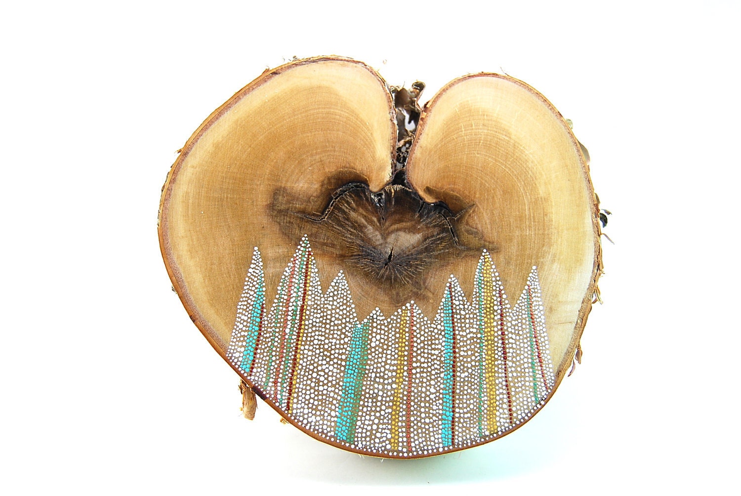 Heartbeat / Painted Birch Heart by Amy Komar