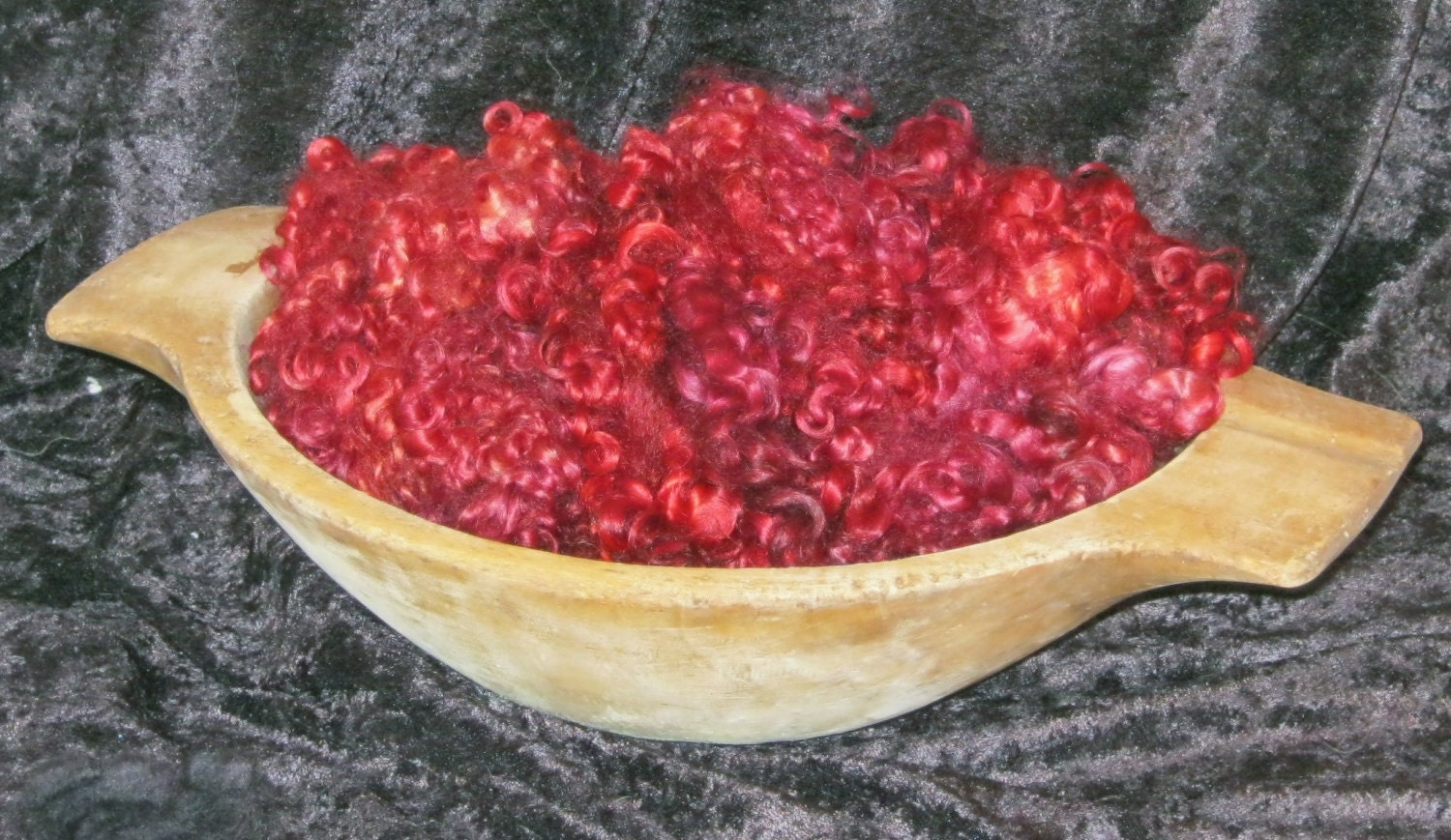 Cranberry Sauce Hand Dyed Teeswater Locks-6.0 Ounces