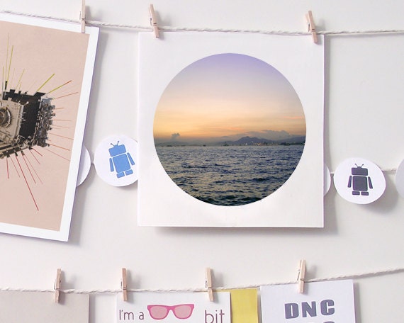 Photography print landscape sunset circle 8 x 8