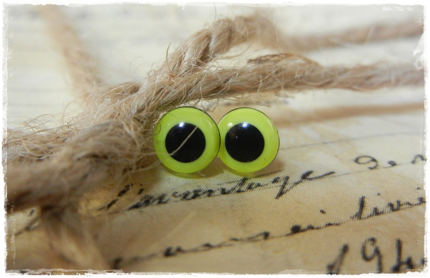 4.5mm L S Yellow  Safety Animal Eye for Plush Stuffed Animals 10 Pieces
