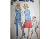 Simplicity 6886 Sewing Pattern Vest Jacket Skirt Pants Separates 1966 Missy Size 14 womens size 2