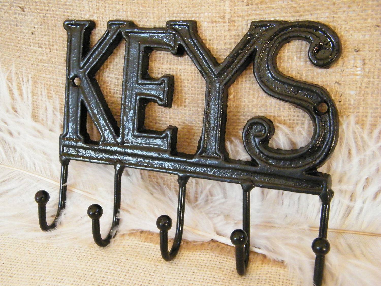 Wall Hook- Key Holder- Black -Cast Iron-Unisex Gift -  Housewarming Gift - Holiday Gift Idea-Fun Whimsical Gift