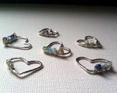 Valentine Jewelry Heart Necklace Sterling Silver Birthstone Heart