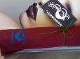 Luxboheme logo Everyday Cotton SCARF Deep RED Burgundy Maroon All Seasons Unisex Belt Gift luxboheme