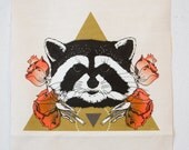 printed canvas patch - Rocky - 7" x 7"
