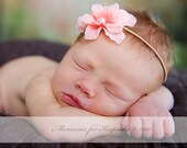 Peach Starburst Flower Headband - Photography Prop