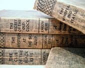 Five Vintage Nancy Drew Books with Blue Tweed Covers