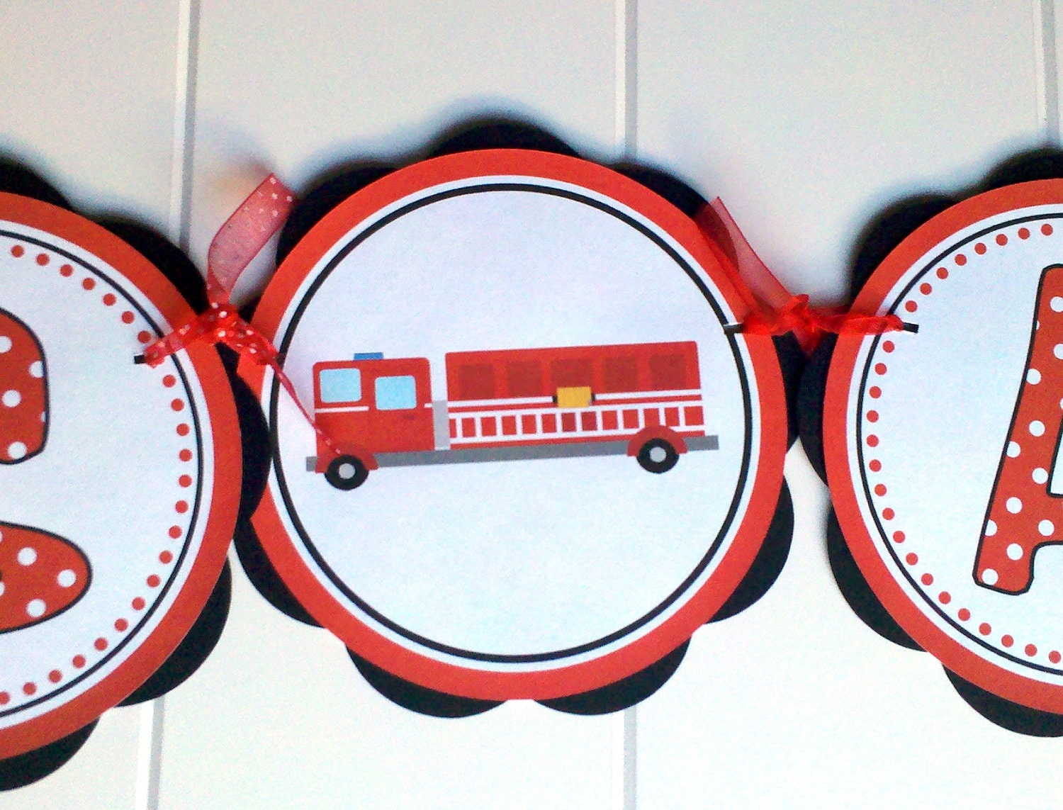 Baby Shower Decorations - Firetruck Theme, Fireman, Fire Engine Theme ITS A BOY Baby Shower Banner - Baby Boy Baby Shower Decorations