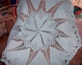 Hand Crocheted Baby Blanket, Circular Blanket, Green for boy or girl