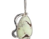 Citron Chrysoprase and Sterling Silver Pendant pcitf1929