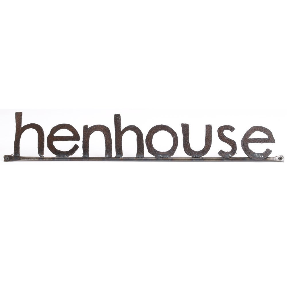 Henhouse Backyard Chicken Coop Sign Reclaimed Farm Metal