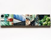 LAUNDRY MOCHA LEAF Fridge Magnet set of 4