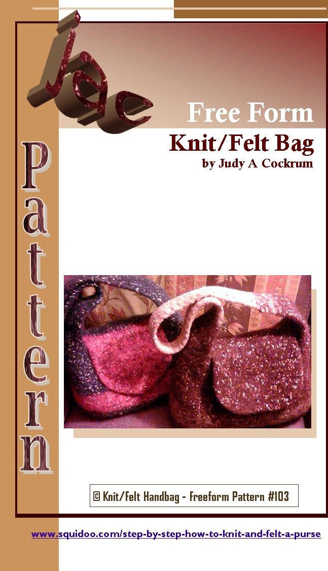 PATTERN for the Glistening Starry Sling Knit Felt Bag