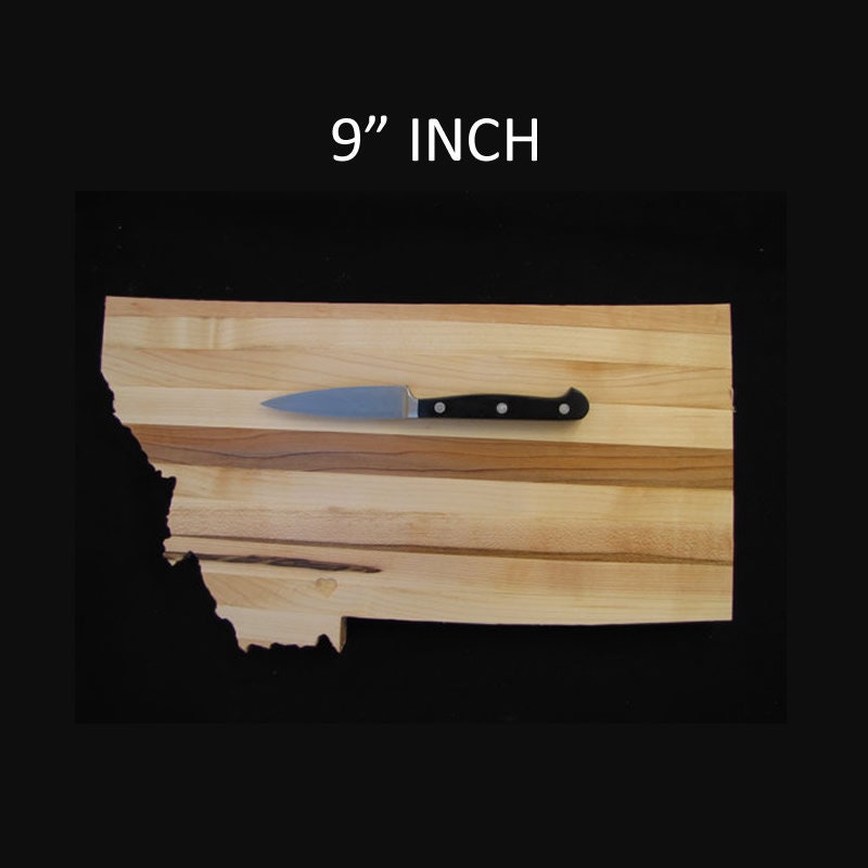 9" inch Montana State Shaped Cutting Board