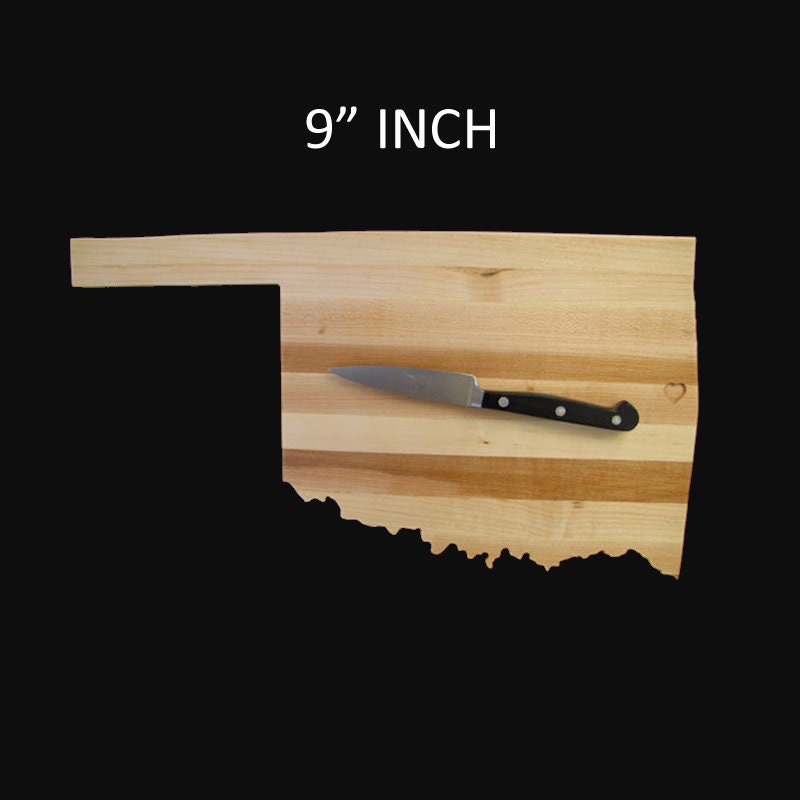 9" inch Oklahoma State Shaped Cutting Board