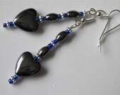 Hematite Heart Earrings
