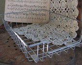 vintage industial wire basket