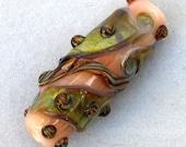 Blue Green Lampwork Glass Bead