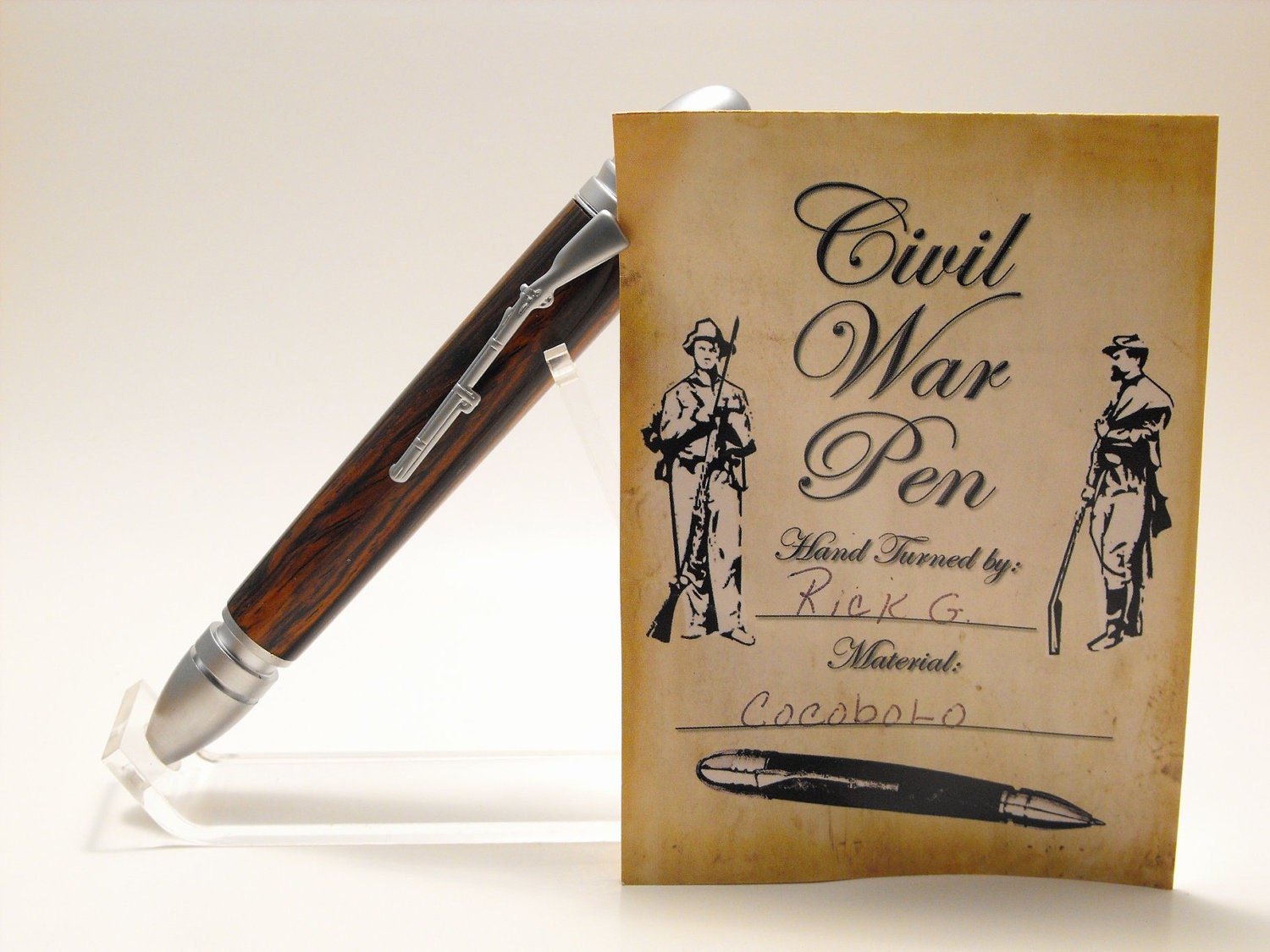 Cocobolo Civil War Pen Satin Finish