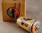Cork Necklace for Roller Skater - Let's Roll by Uncorked
