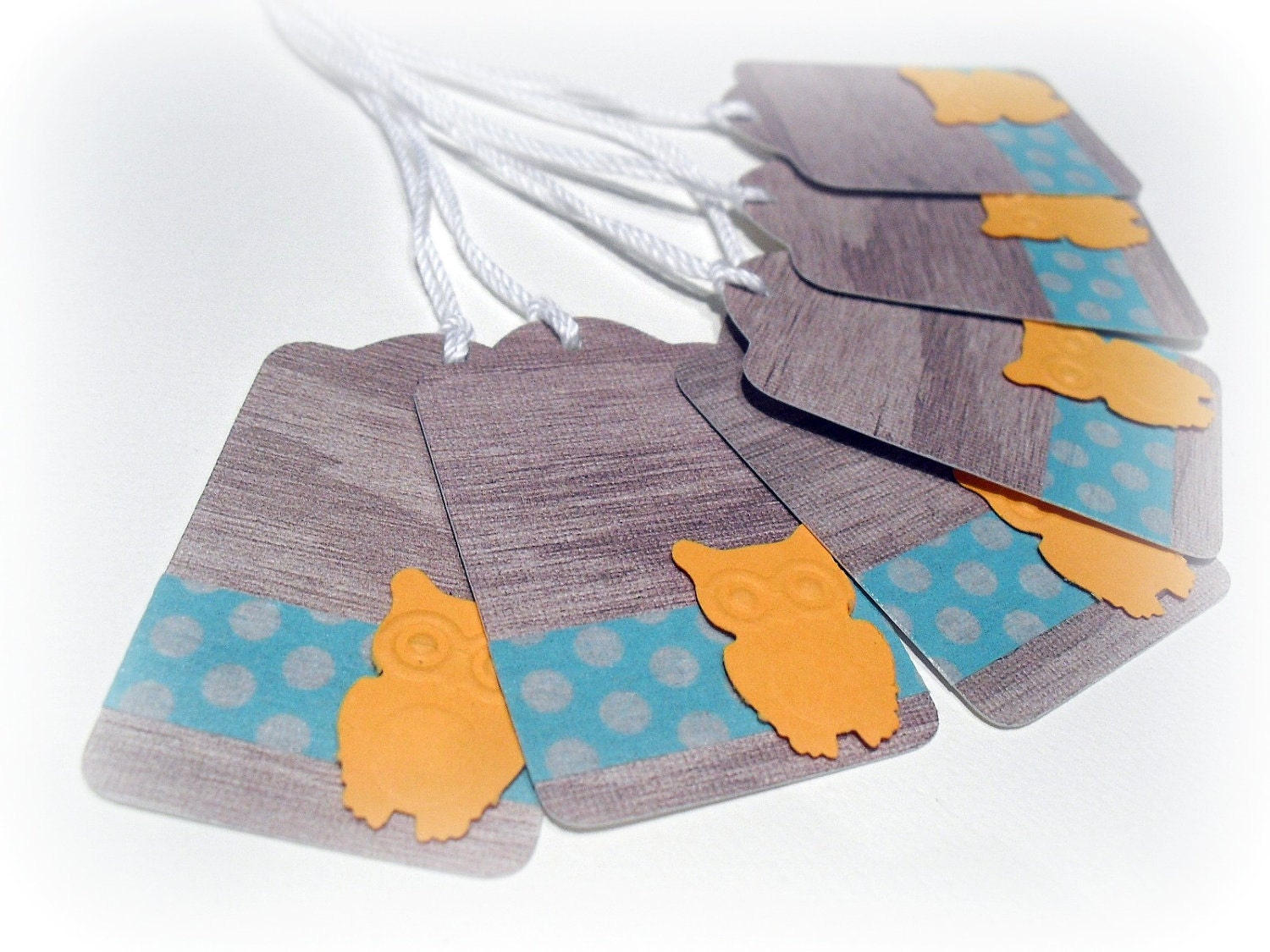 6 Owl Gift Tags 2.5 Inches