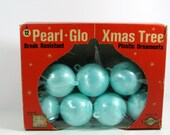 Retro Christmas Pearl Glo Plastic Christmas Tree Ornaments by LAPIN Products