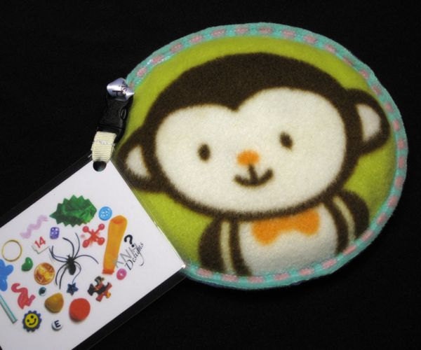 Monkey I Spy Bag, toddler travel toy, little critter eye spy game, seek and find pillow, educational toys, kid quiet game