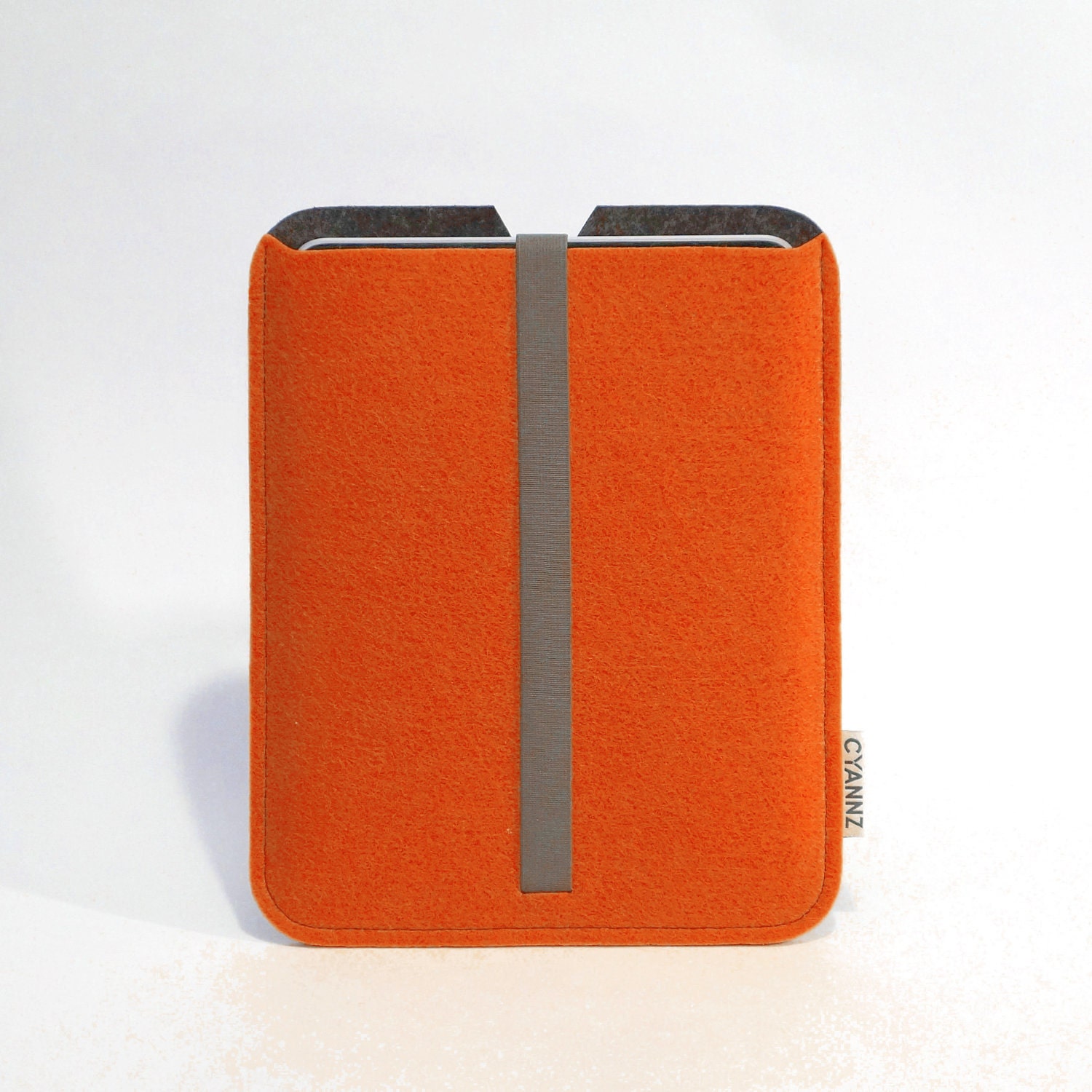 Dual-Color Felt iPad/iPad 2 sleeve - Vermillion / Orange
