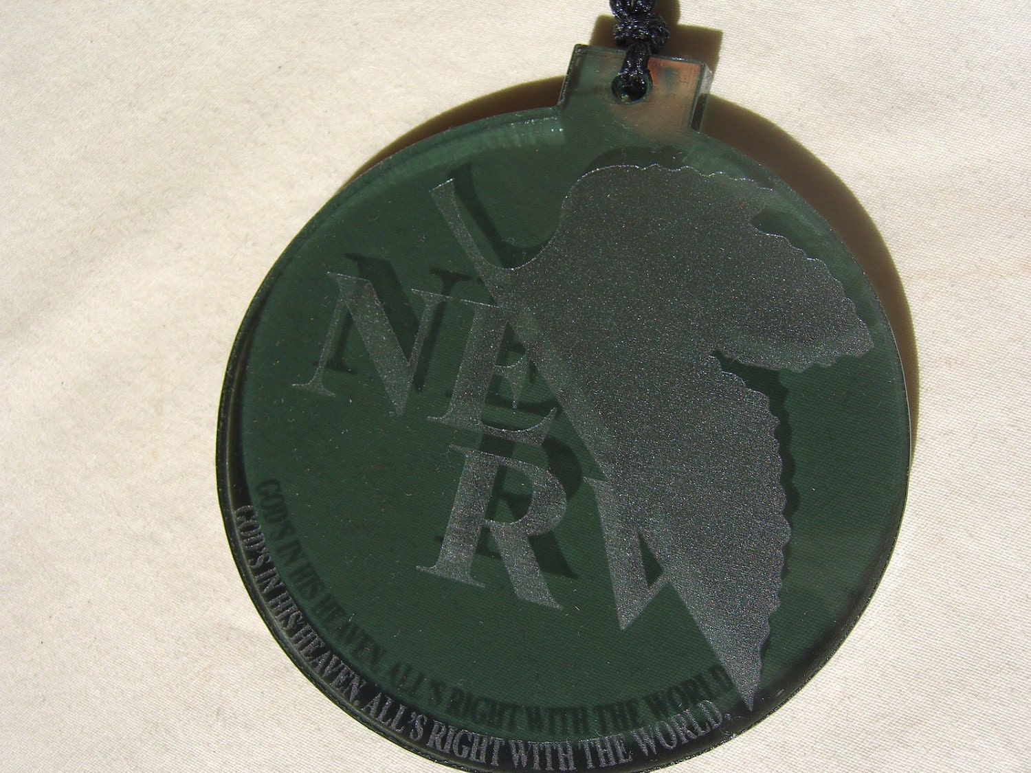 Acrylic Neon Genesis Evangelion "NERV" Ornament