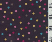 Japanese Fabric: Sevenberry Colorful Polka Dots  - Kawaii  Half Yard