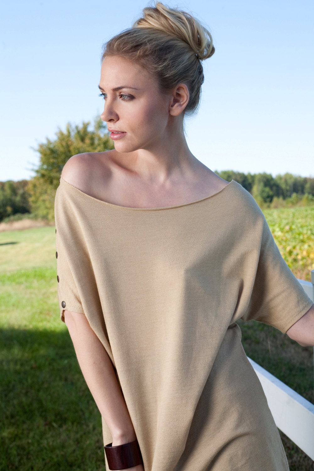 Pretty Birdie's Organic Wool Crepe Oversized Mini Dress
