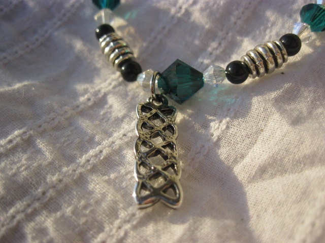Celtic knot bracelet with genuine Swarovski crystals