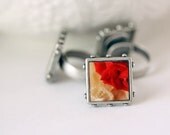 20% OFF Sale Vintage Inspired Jewelry Photo Ring - Roses and Pearls - original fine art photo