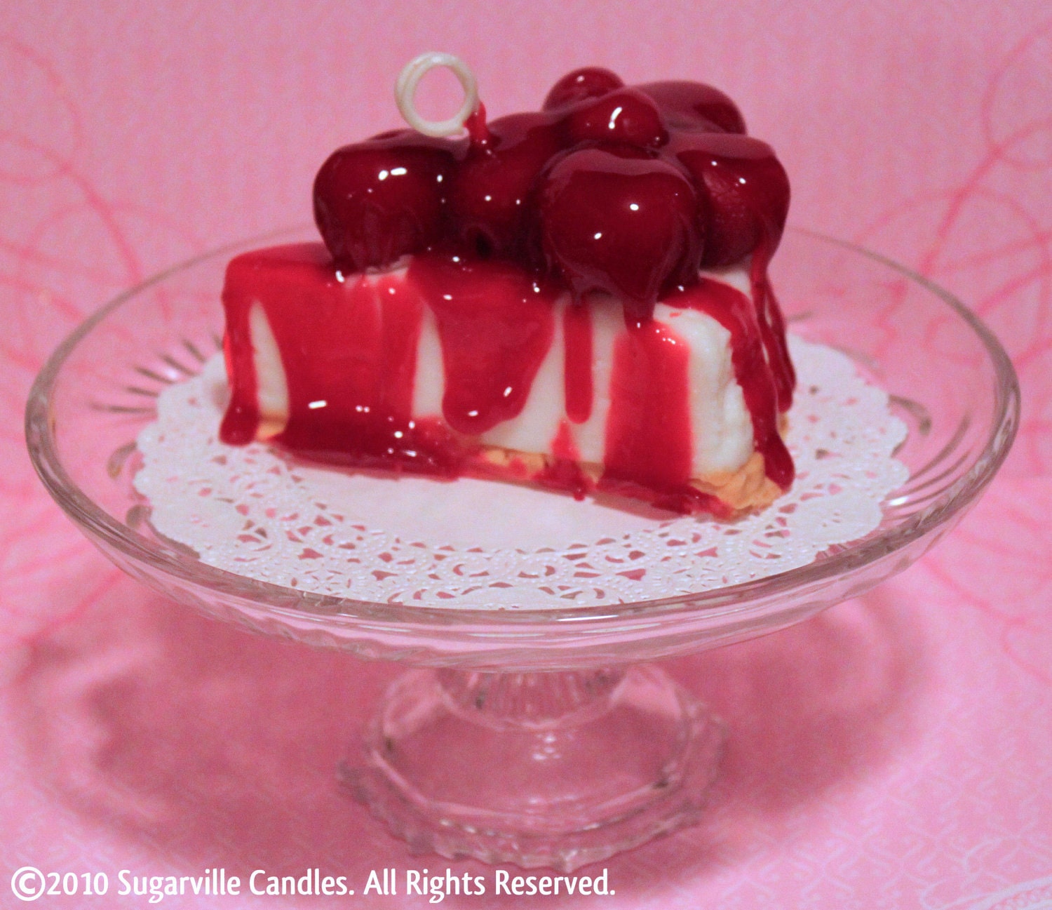 WILD CHERRY CHEESECAKE Slice Candle