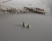 Going out of business sale sterling silver sand blasted bead 4mm round