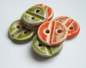 Colourful Stripe Ceramic Buttons
