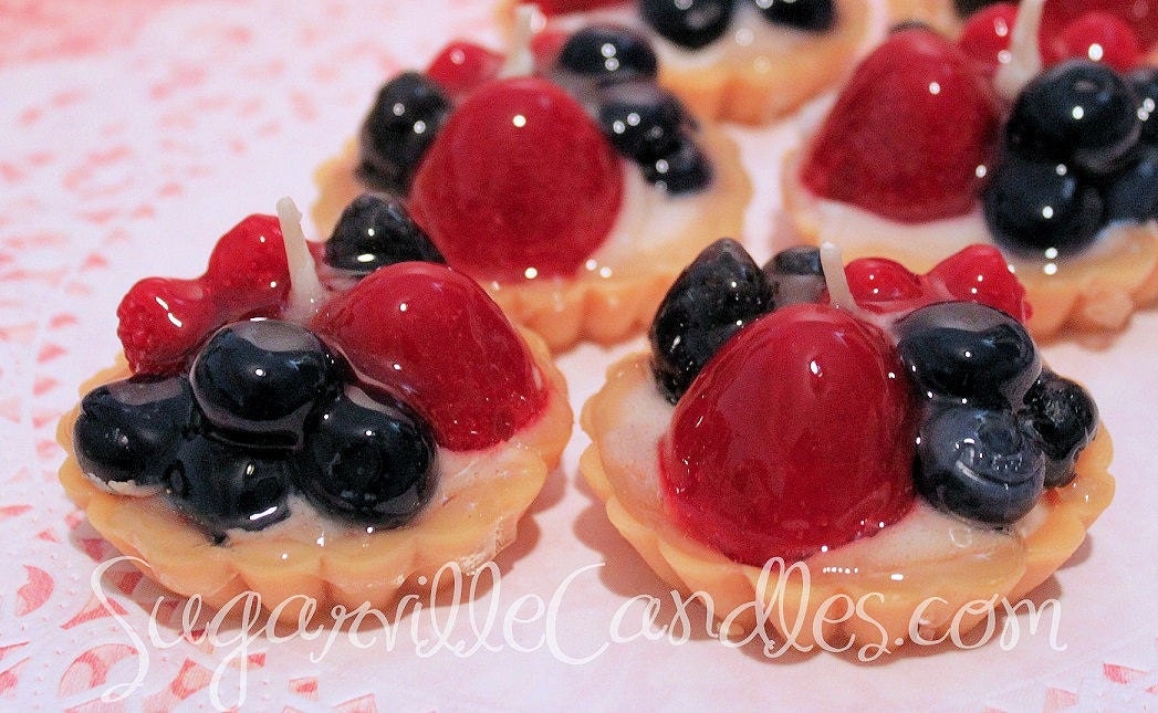 BERRY BRULEE Fruit Tart Candles- Two (2) Jumbo TeaLite Bites