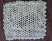 Wash Cloth - Dish Cloth - Handmade - off white