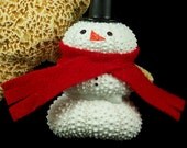 Beach Christmas sea urchin snowman ornament