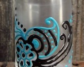 Flower and Paisley Candle Holder