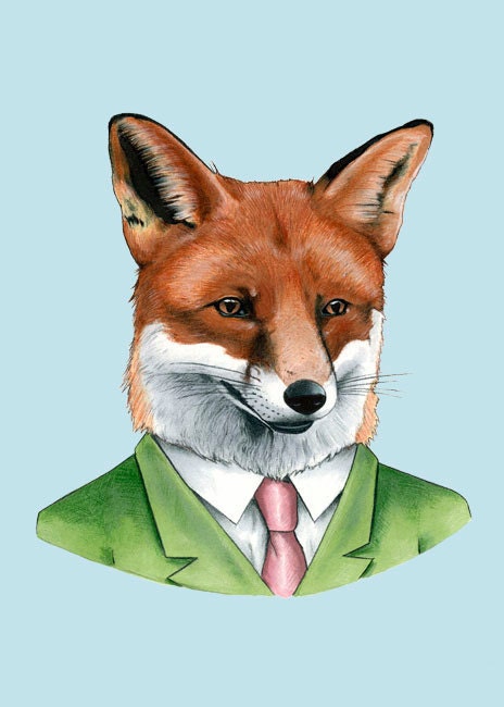 Red Fox art print 5x7