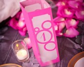 As Seen In Brides Magazine - Table number luminaries, table markers, table tents Black Friday Cyber Monday Sale