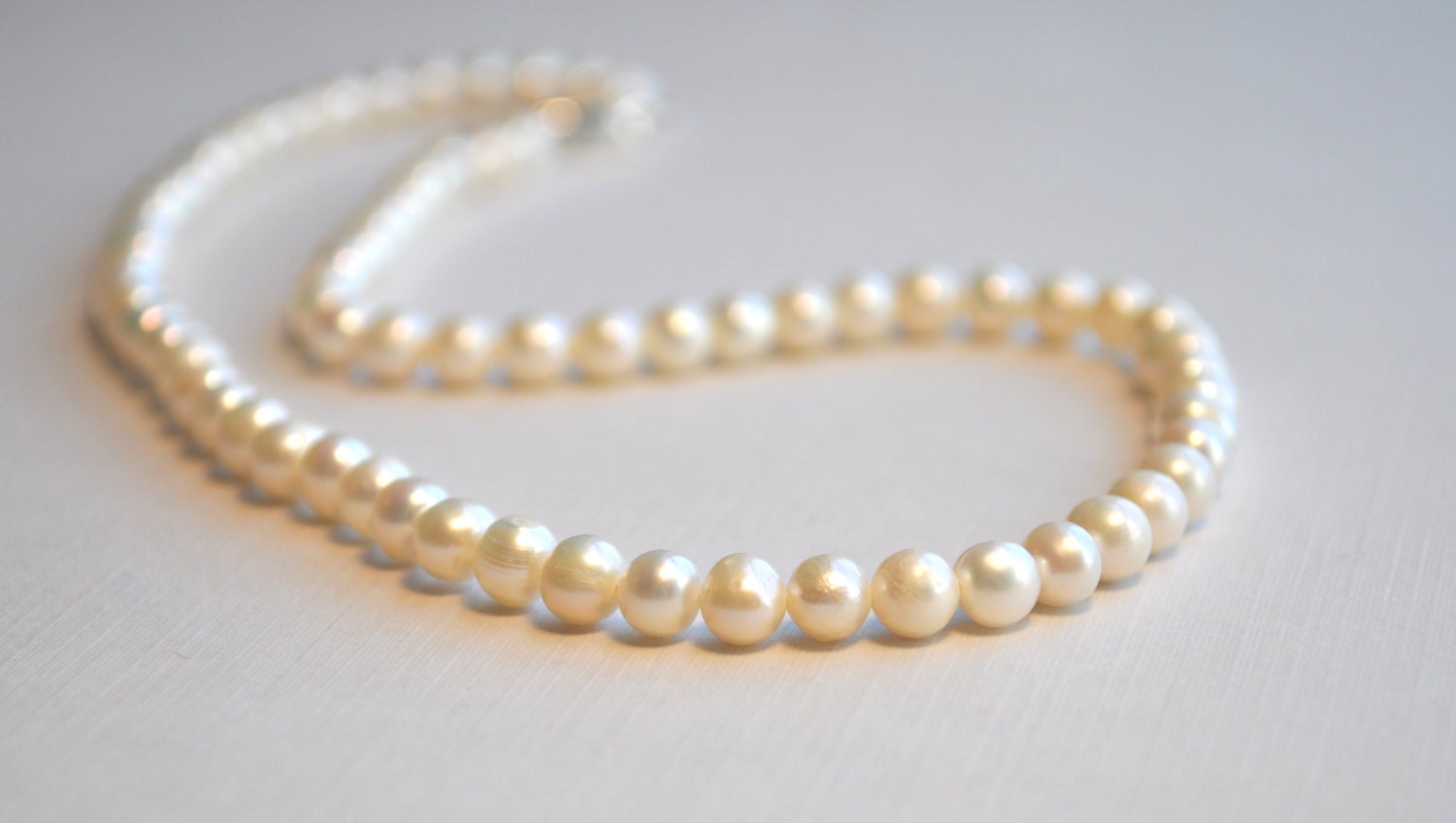 Classic Ivory Freshwater Pearl Necklace - Wedding & bridal jewelry