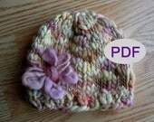 Beanie Knitting Pattern, PDF Number 301 -- for Thick Thin Slub Merino Hand Dyed Yarn -- Permission to Sell Hats-- over 10,000 patterns sold