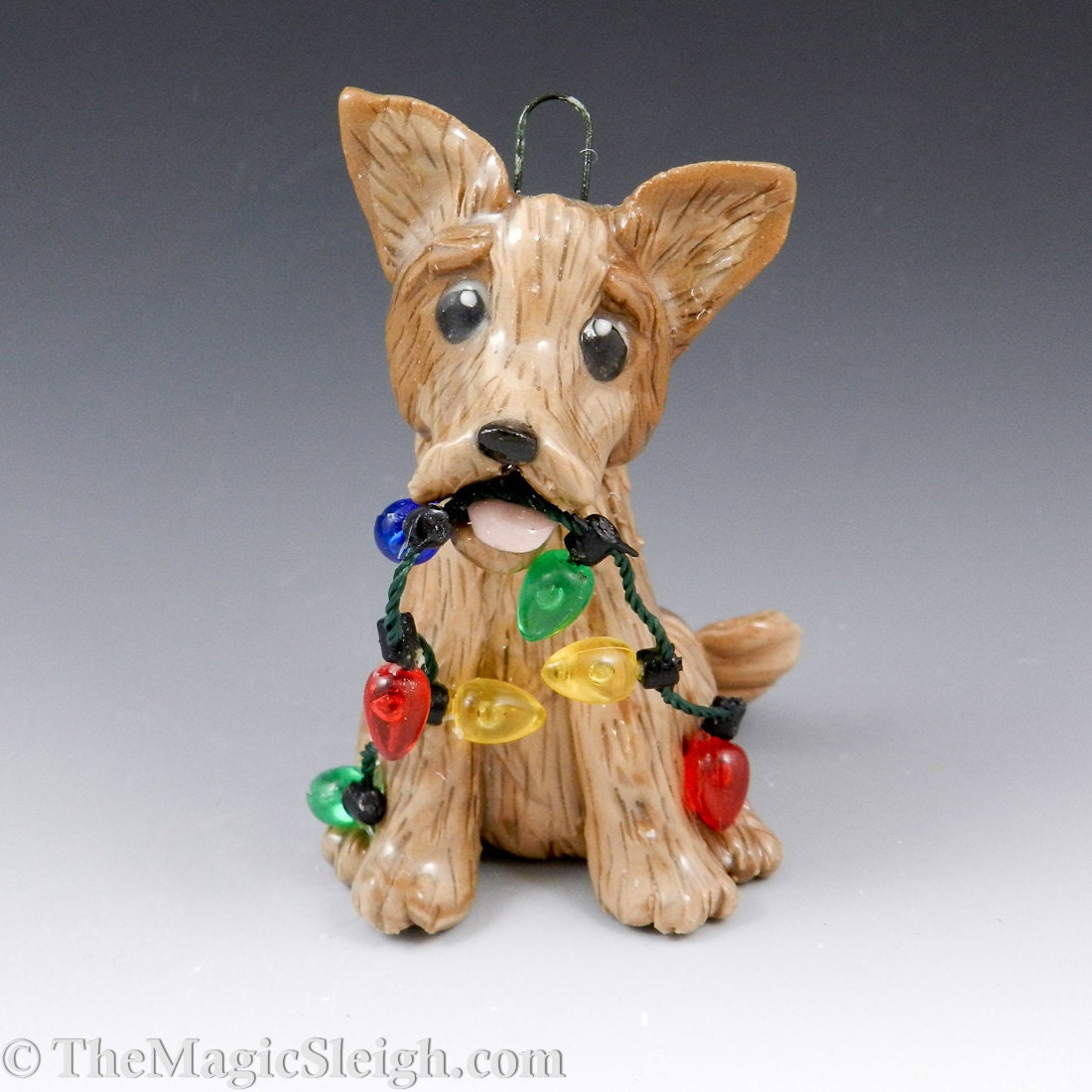 Australian Cattle Dog Christmas Ornament Red Heeler Porcelain