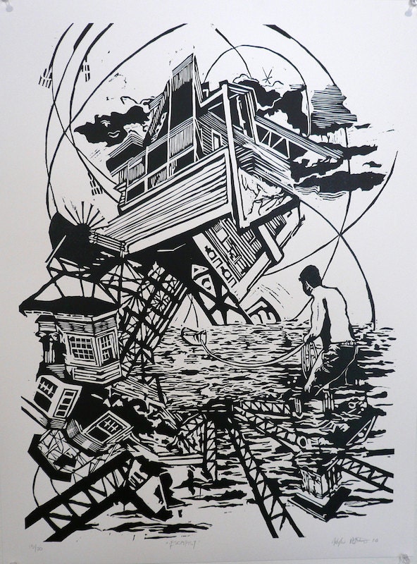 Escapist Woodblock print.