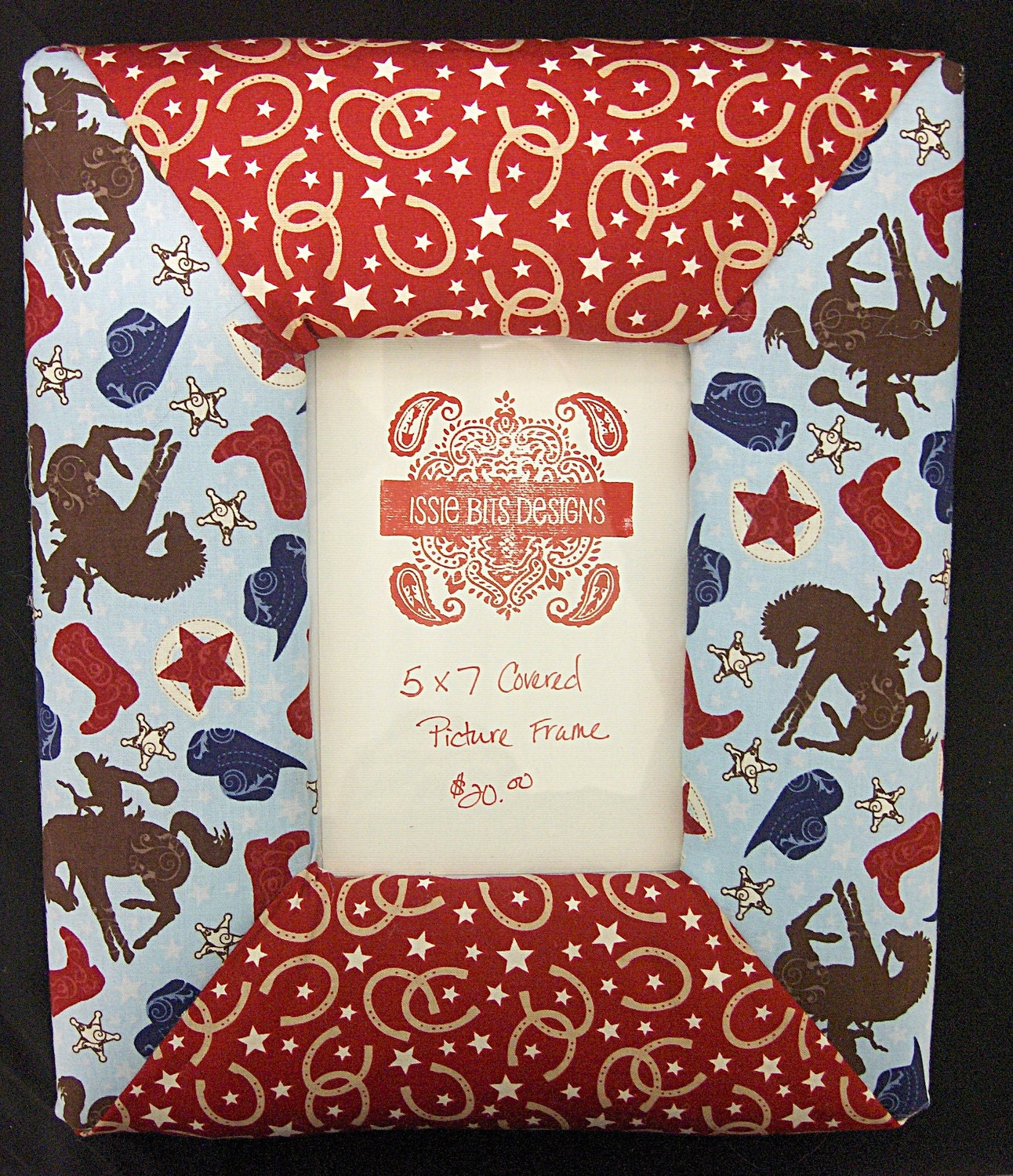 Saddle Up 5x7 Covered Picture Frame (Ready to Ship)