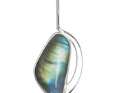 Labradorite and Sterling Silver Pendant  plabg1941