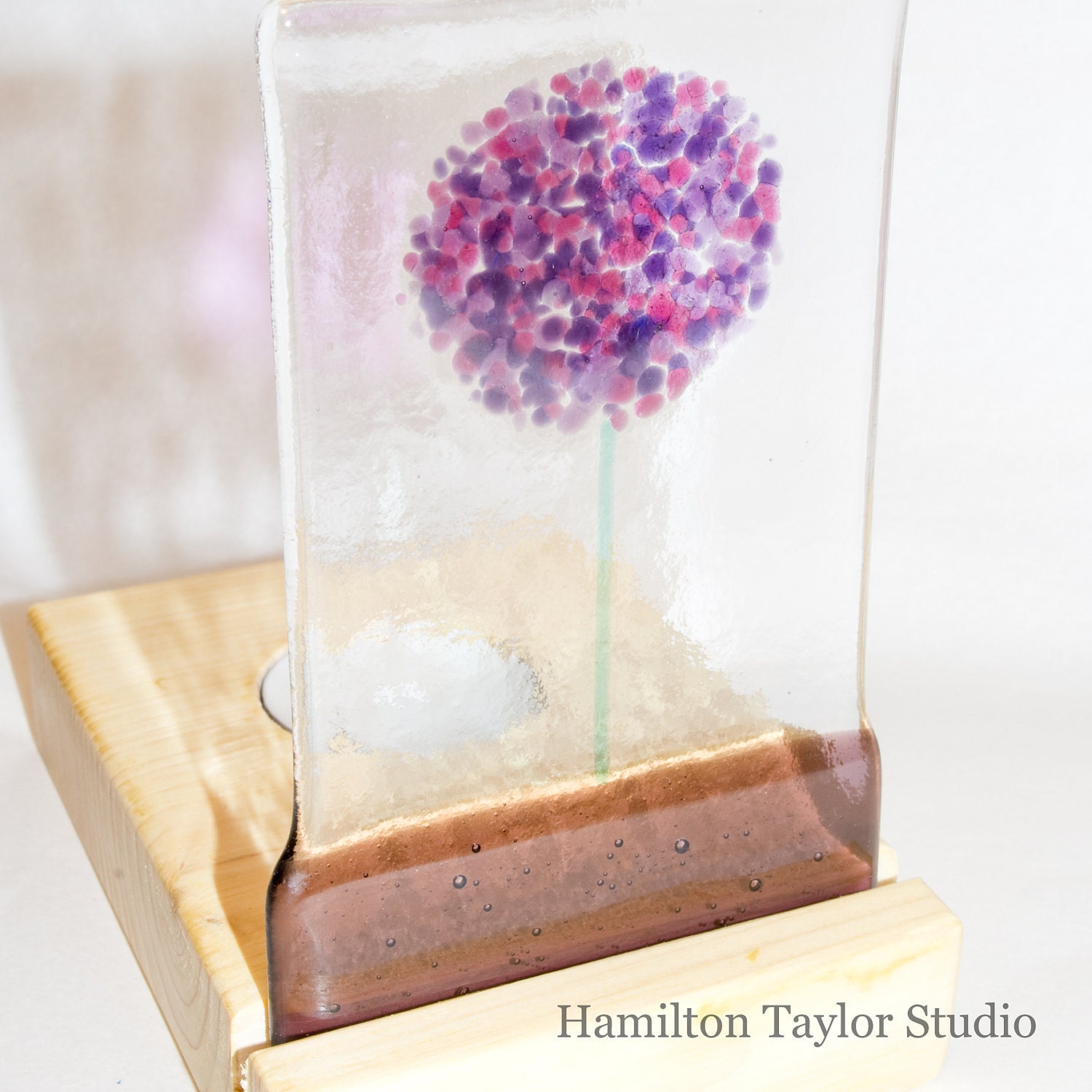 Mauve Allium Tealight